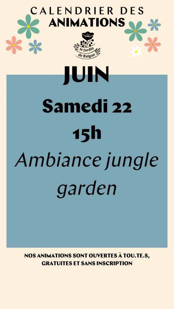Atelier ambiance jungle garden  - Séné