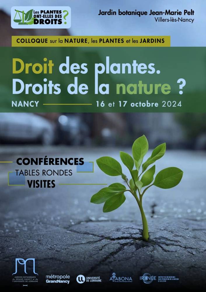 Colloque national sur le thème « Les plantes ont-elles des droits ? - Villers-lès-Nancy