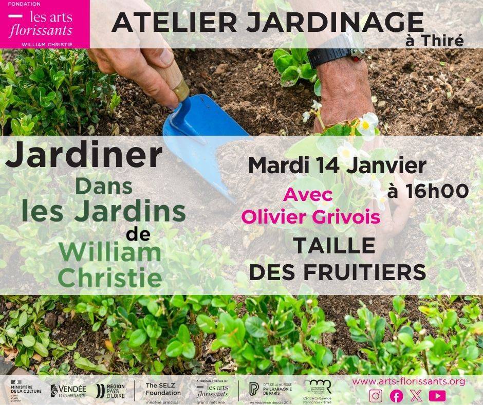 Atelier jardinage Dans les Jardins de William Christie avec Olivier Grivoix - Thiré