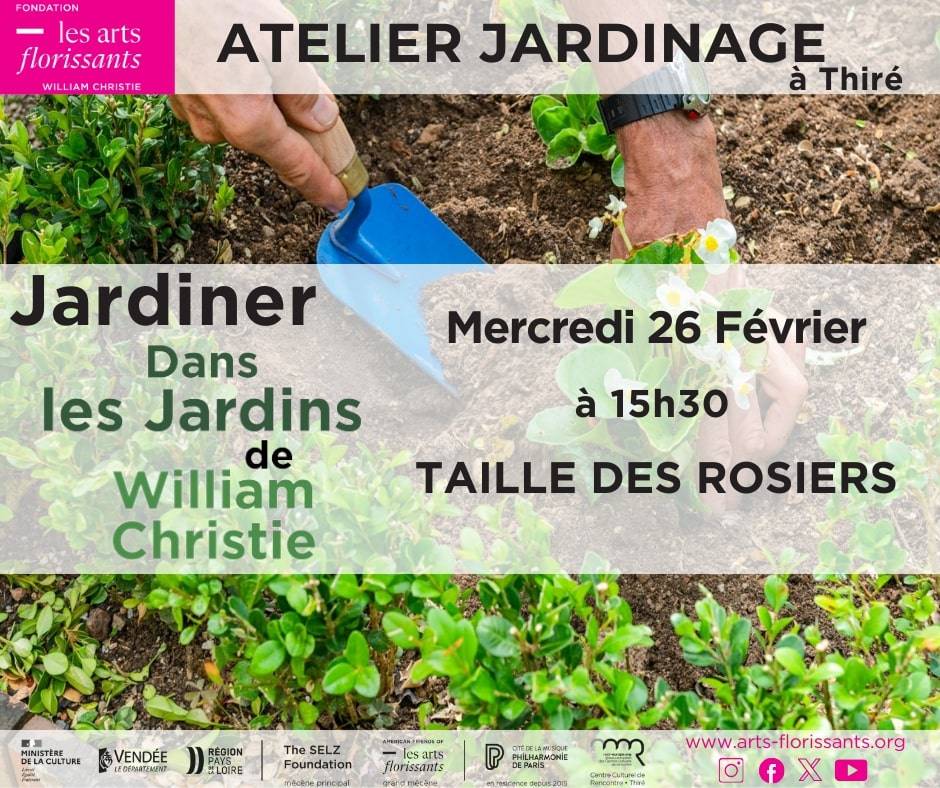 Atelier jardinage  : La taille des Rosiers - Thiré